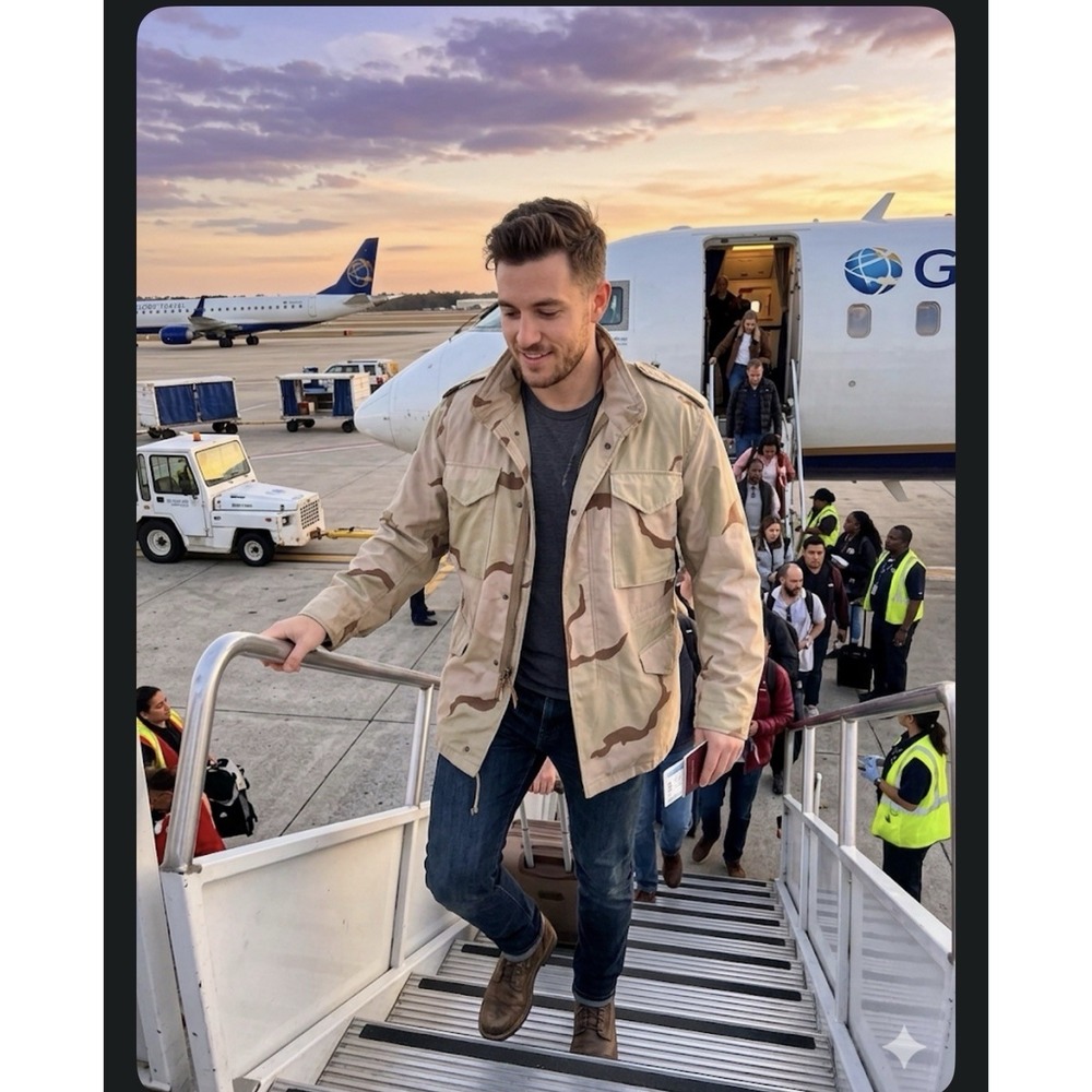 RARE! VINTAGE USAF M-1965 M65 DESERT CAMO FIELD JACKET 1999 LARGE REGULAR